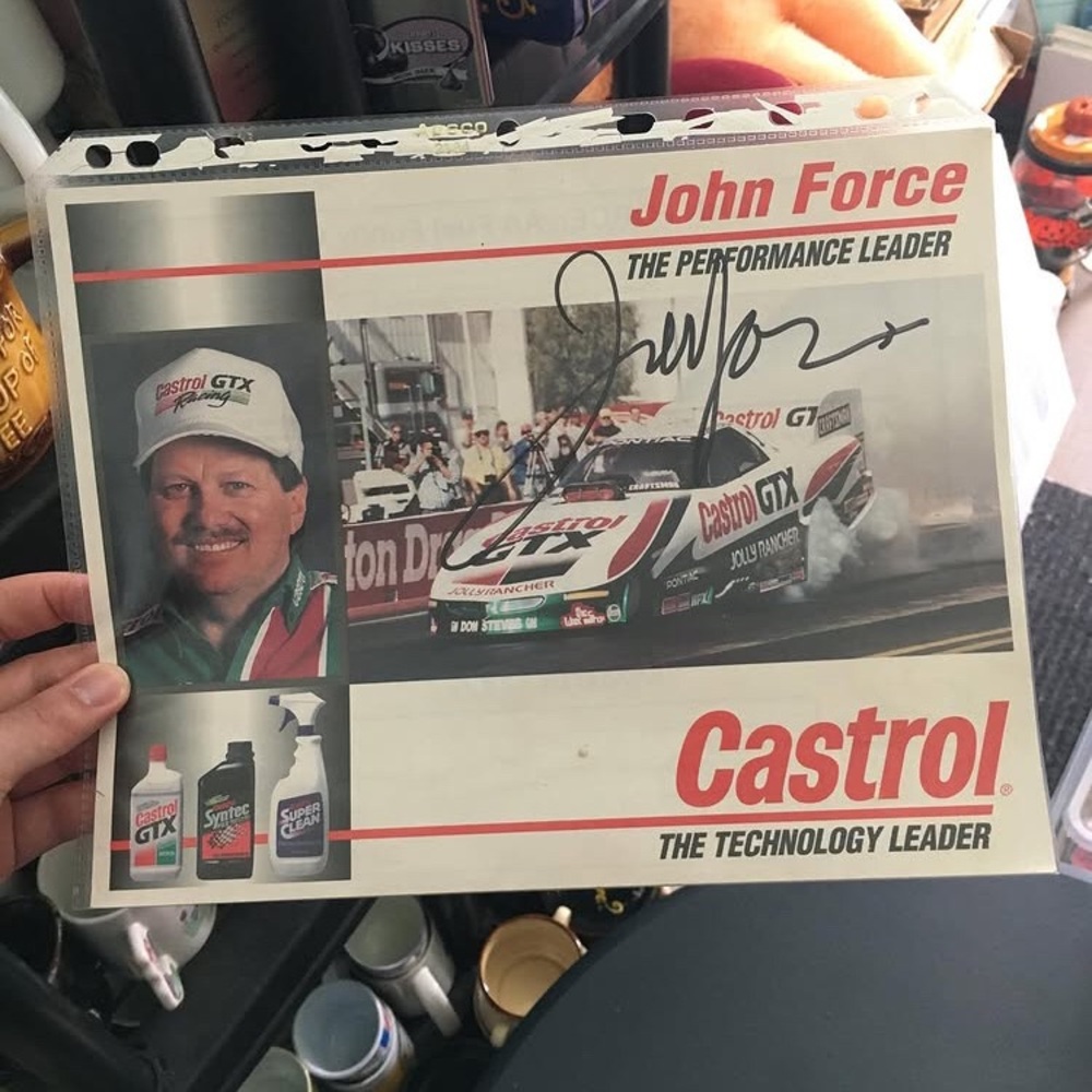 John Force signed picture